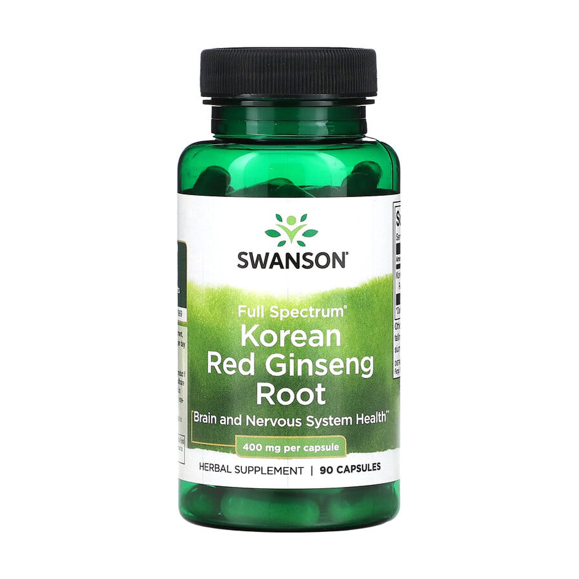 Уцінка! Корінь червоного корейського женьшеню Swanson Korean Red Ginseng Root 400 мг, 90 капсул